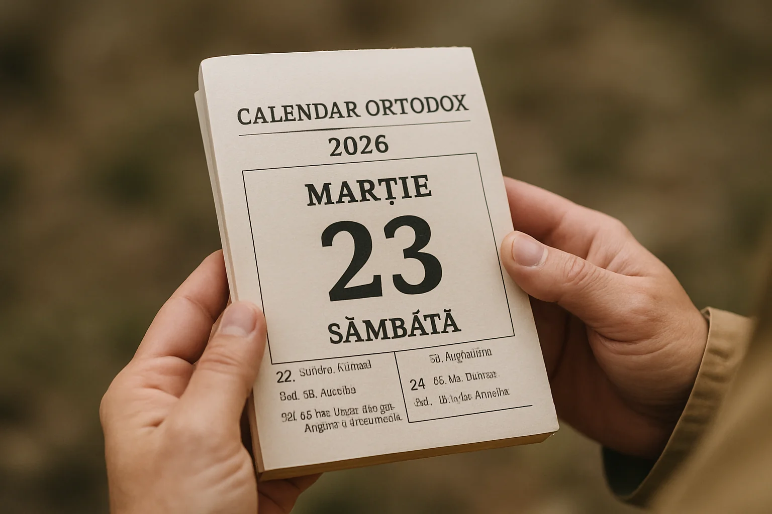 Calendar ortodox – 2026-03-23