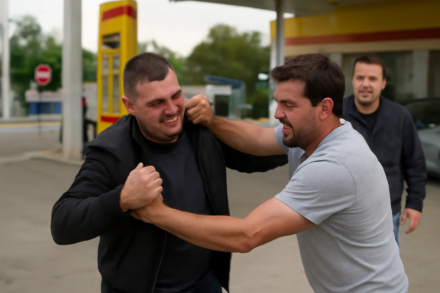 Încăierare într-o benzinărie din Tulcea, două persoane rănite în urma unui conflict spontan
