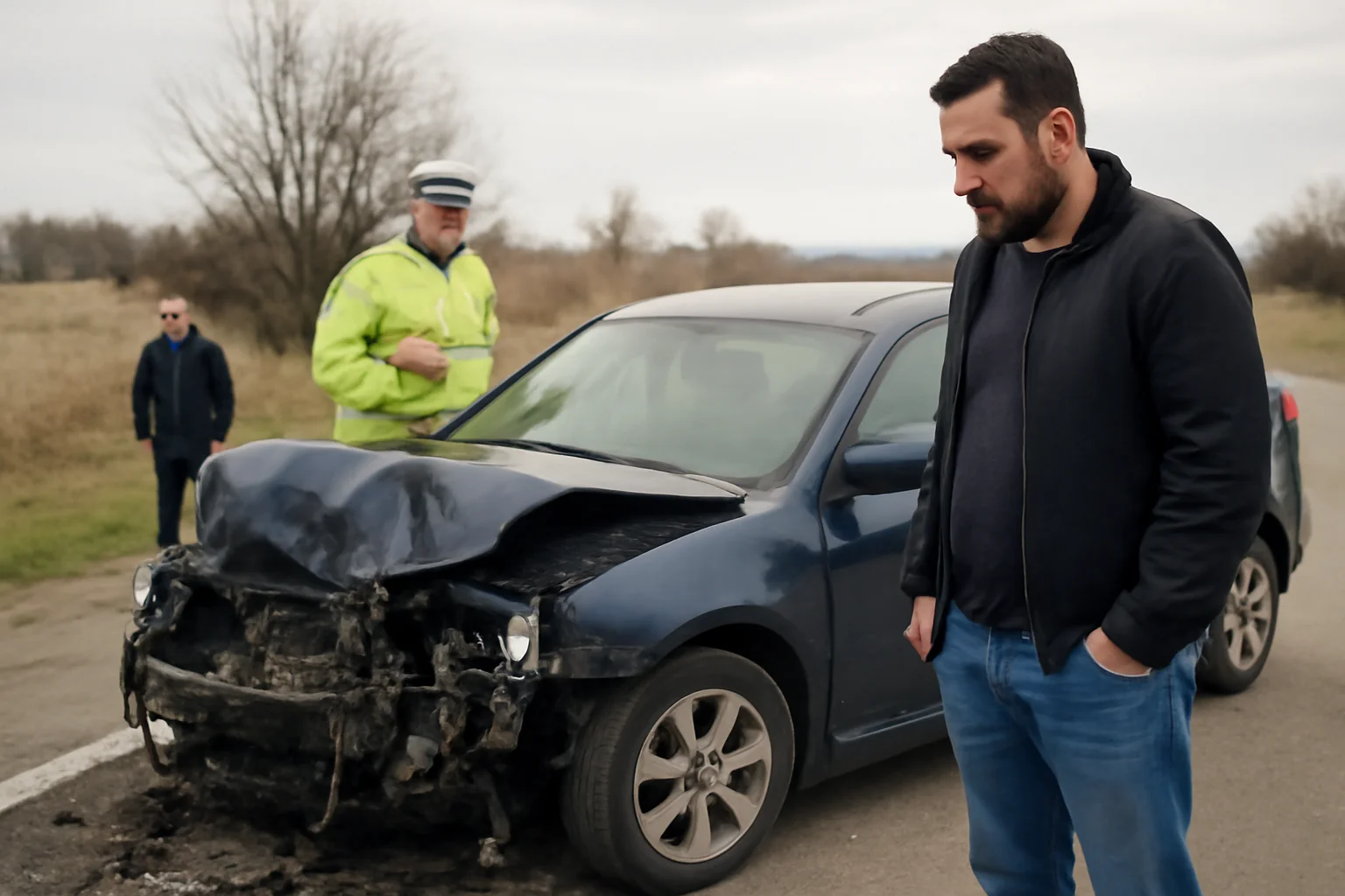 Șofer băut implicat într-un accident rutier în Tulcea, în timpul serii