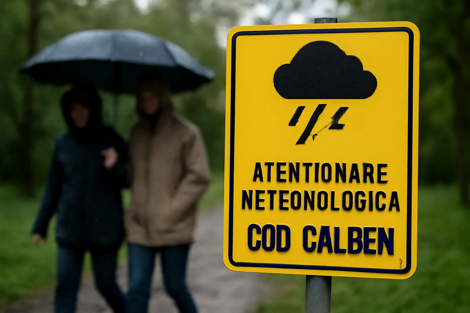 zonă sub avertizare de cod galben